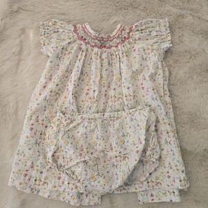 Charming Floral Smocked Kids Dress Set